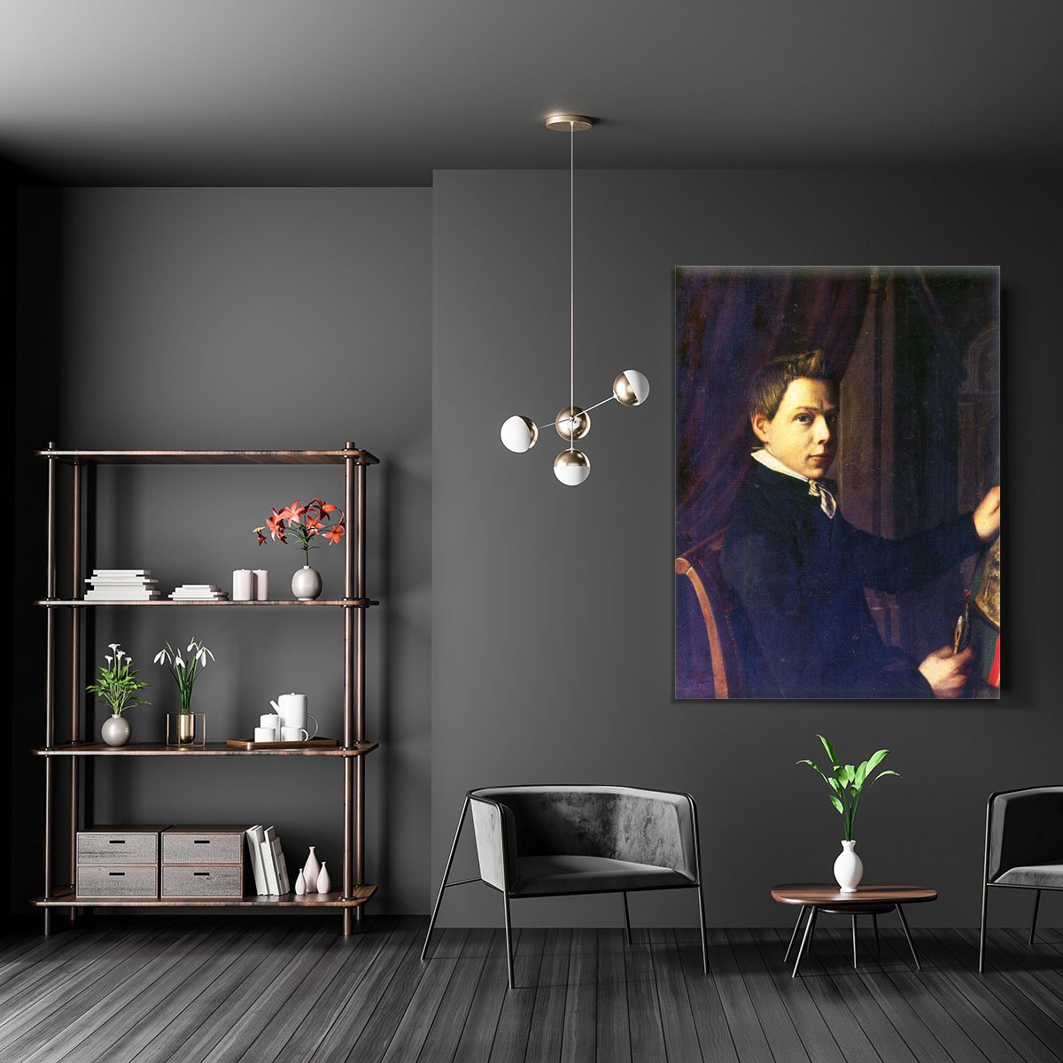 Portrait of Lourens Alma Tadema by Alma Tadema Canvas Print or Poster