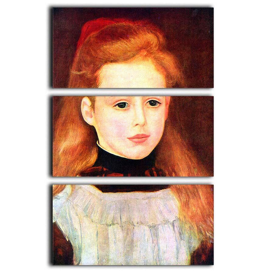 Portrait of Lucie Berard by Renoir 3 Split Panel Canvas Print - Canvas Art Rocks - 1