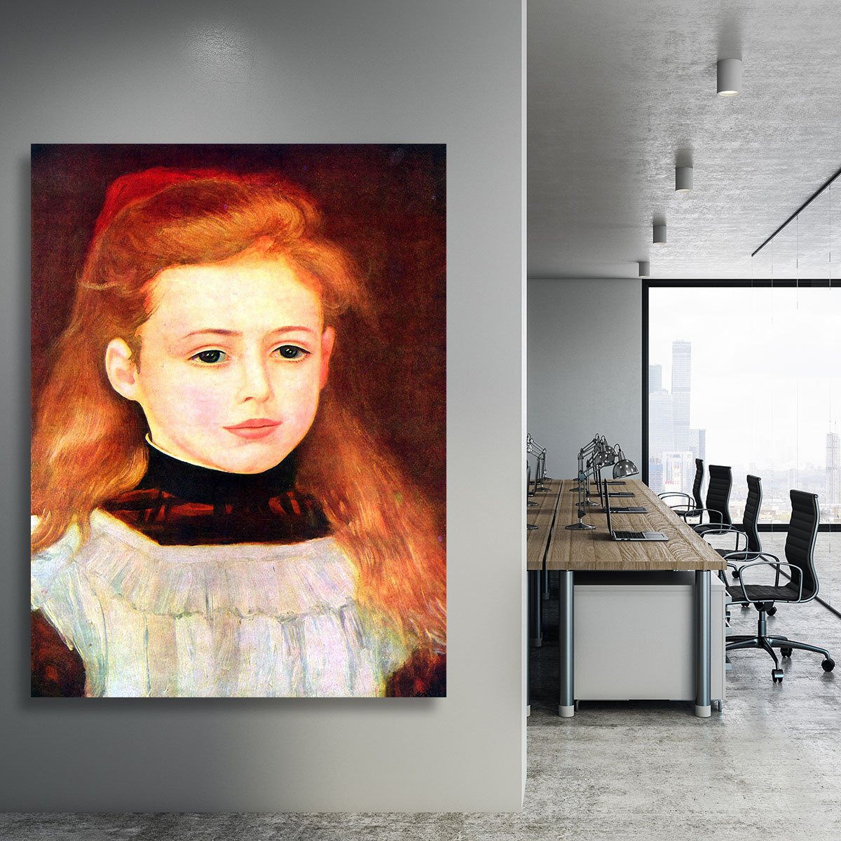 Portrait of Lucie Berard by Renoir Canvas Print or Poster