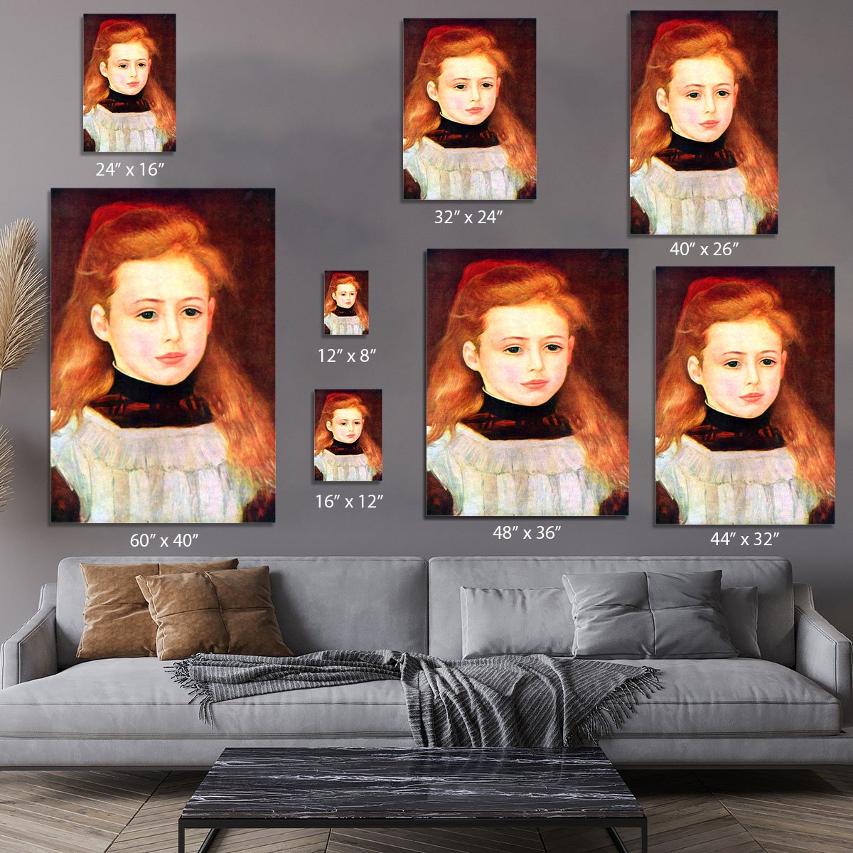 Portrait of Lucie Berard by Renoir Canvas Print or Poster