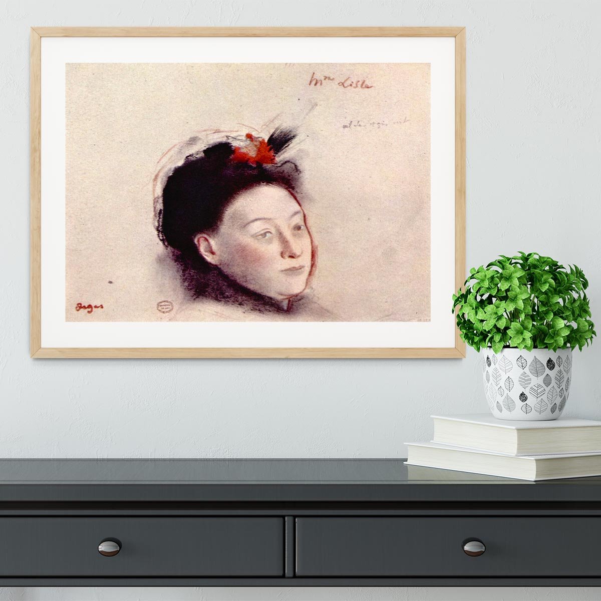 Portrait of Madame Lisle by Degas Framed Print - Canvas Art Rocks - 3