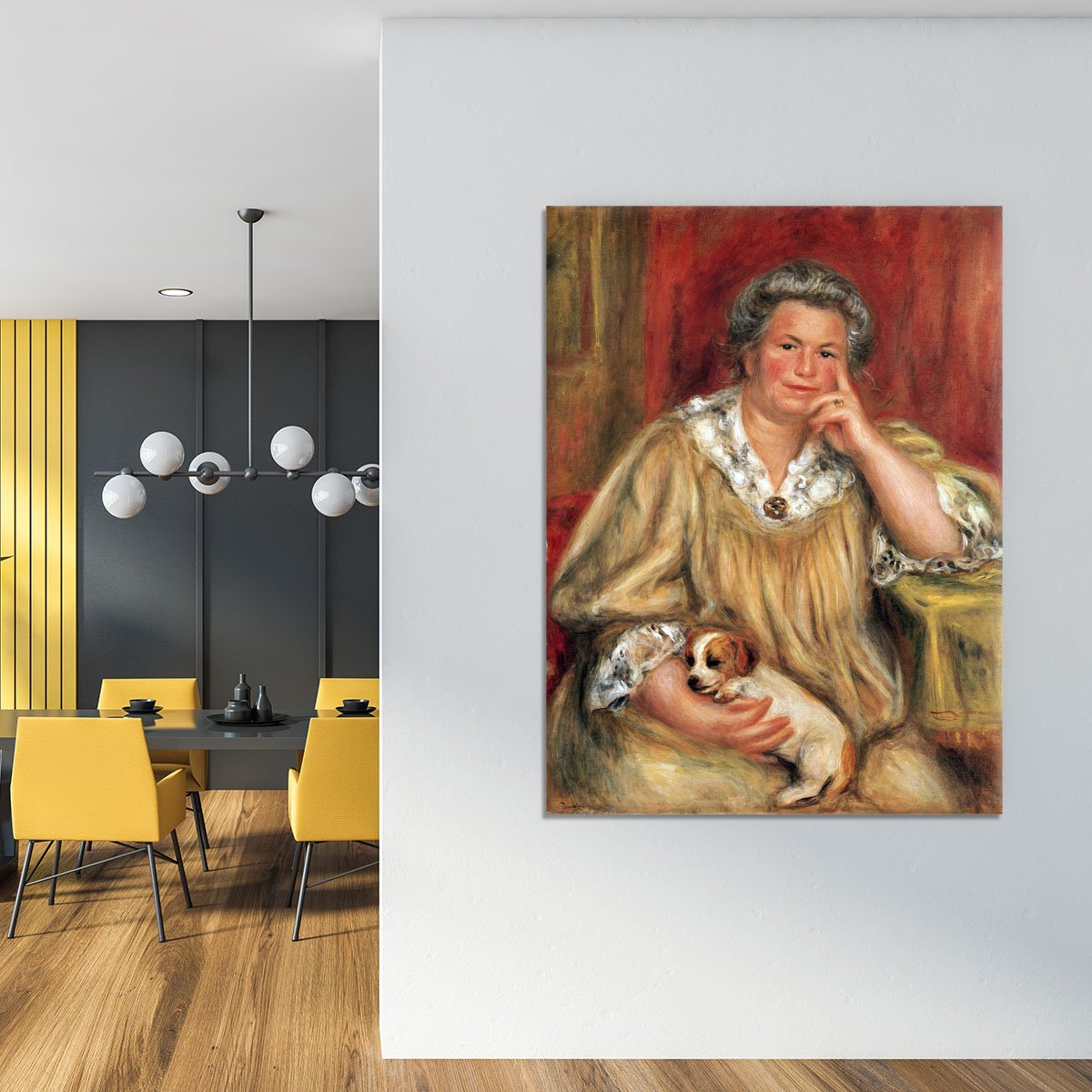 Portrait of Madame Renoir with Bob by Renoir Canvas Print or Poster