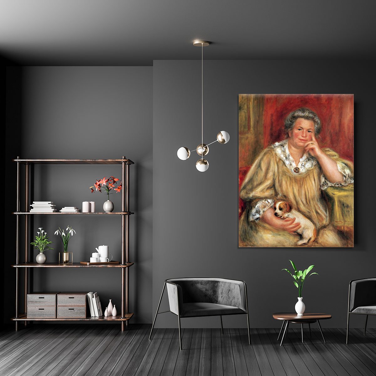 Portrait of Madame Renoir with Bob by Renoir Canvas Print or Poster