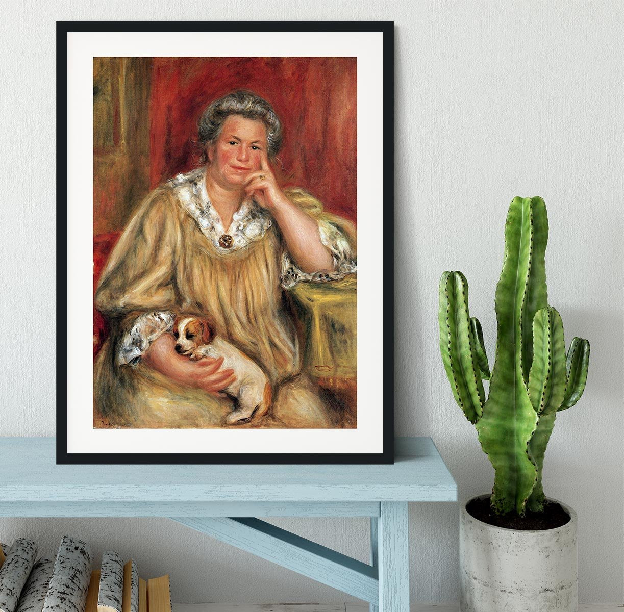 Portrait of Madame Renoir with Bob by Renoir Framed Print - Canvas Art Rocks - 1
