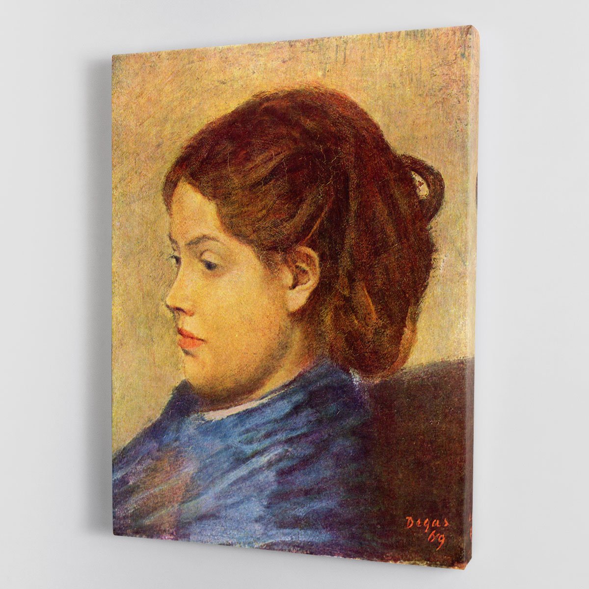 Portrait of Mademoiselle Dobigny by Degas Canvas Print or Poster