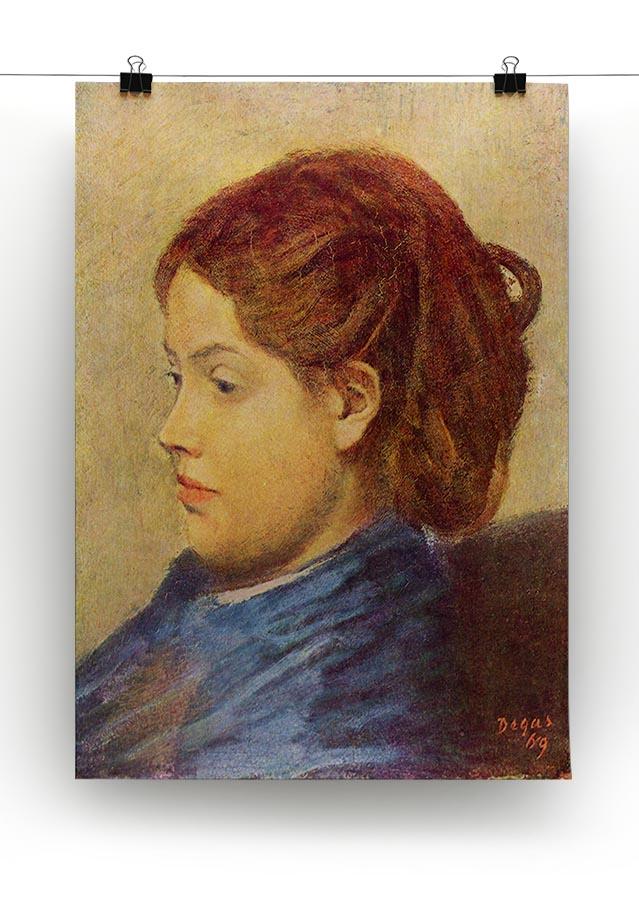 Portrait of Mademoiselle Dobigny by Degas Canvas Print or Poster - Canvas Art Rocks - 2