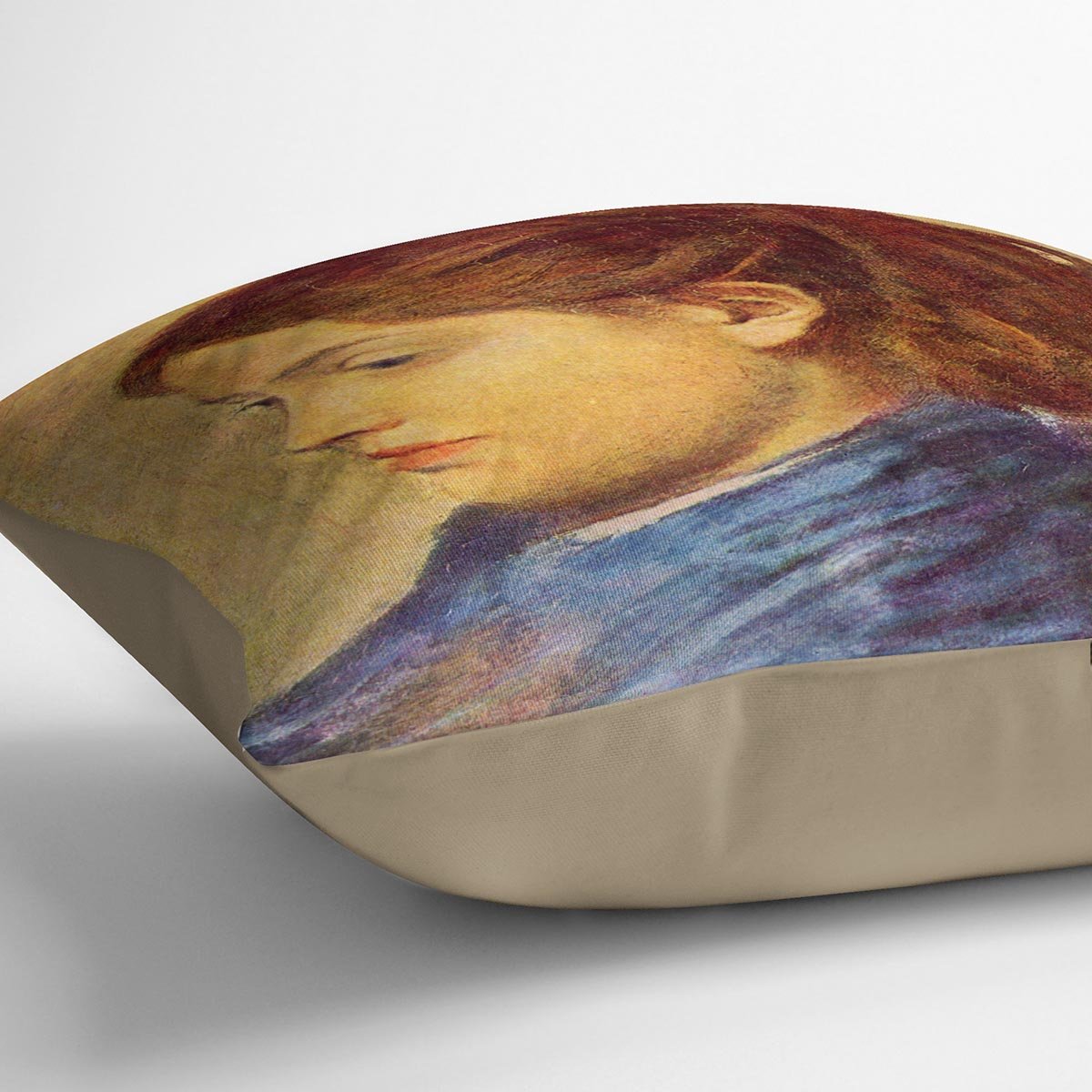 Portrait of Mademoiselle Dobigny by Degas Cushion