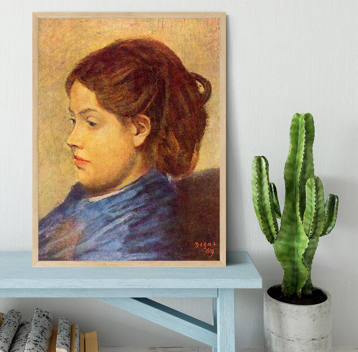 Portrait of Mademoiselle Dobigny by Degas Framed Print - Canvas Art Rocks - 4