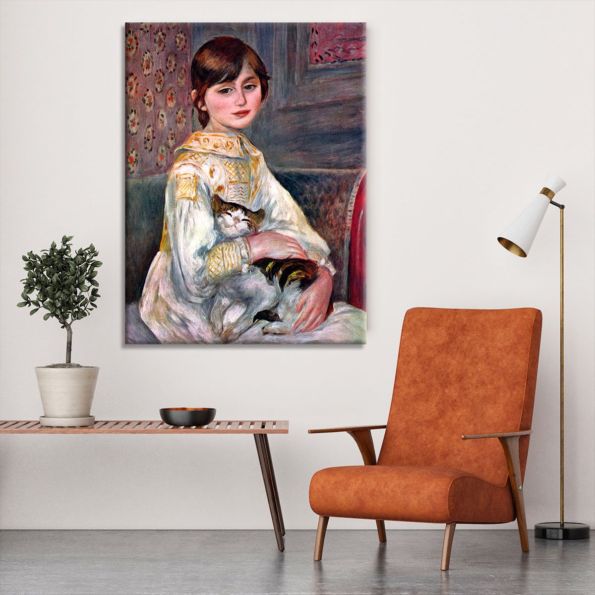 Portrait of Mademoiselle Julie Manet by Renoir Canvas Print or Poster