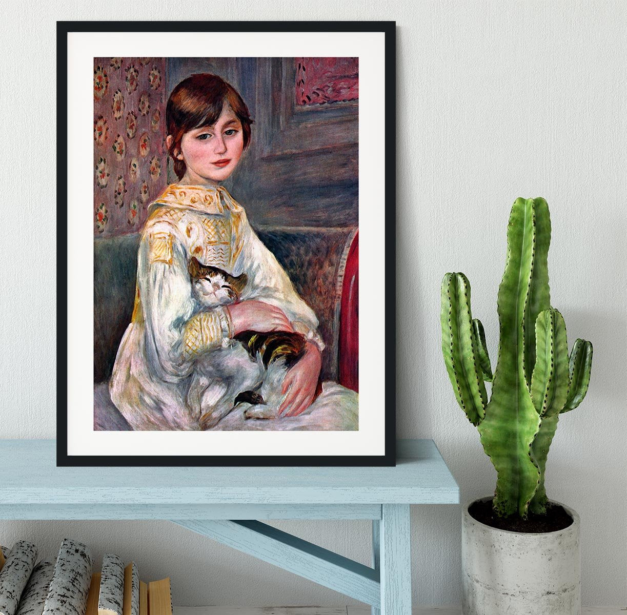 Portrait of Mademoiselle Julie Manet by Renoir Framed Print - Canvas Art Rocks - 1