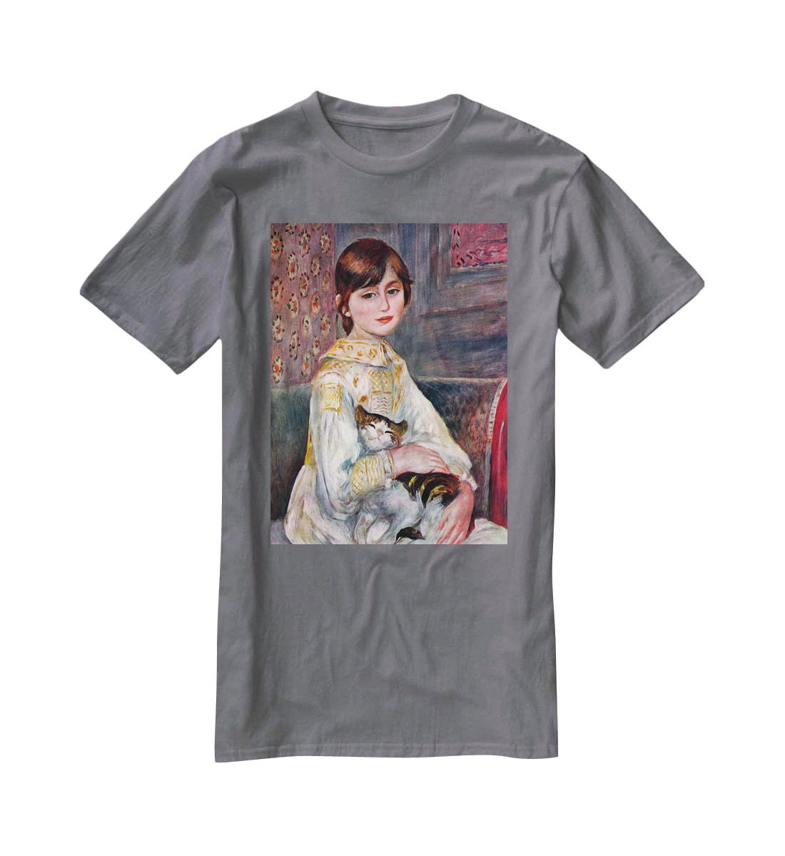 Portrait of Mademoiselle Julie Manet by Renoir T-Shirt - Canvas Art Rocks - 3