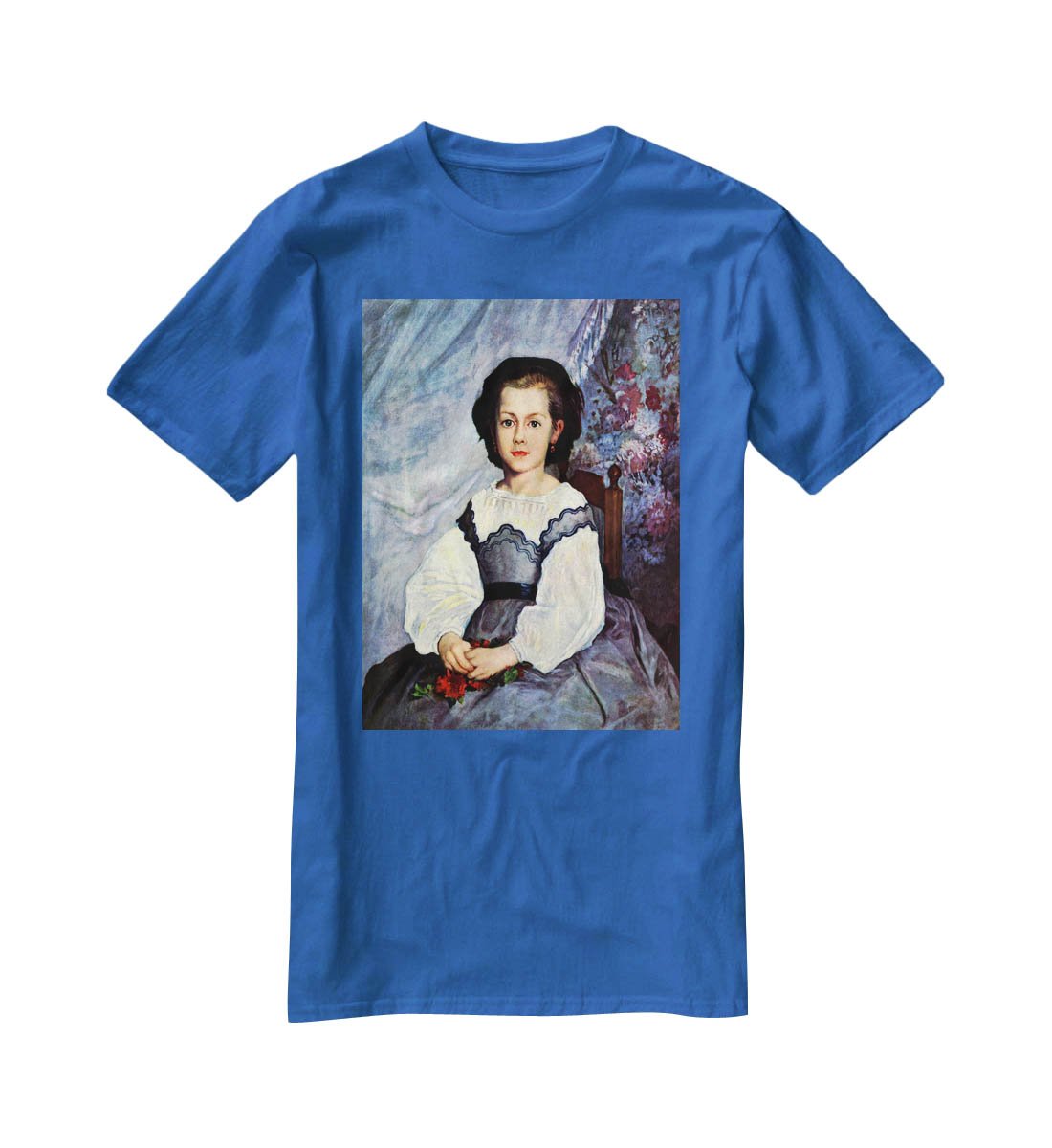 Portrait of Mademoiselle Romaine Lancaux by Renoir T-Shirt - Canvas Art Rocks - 2