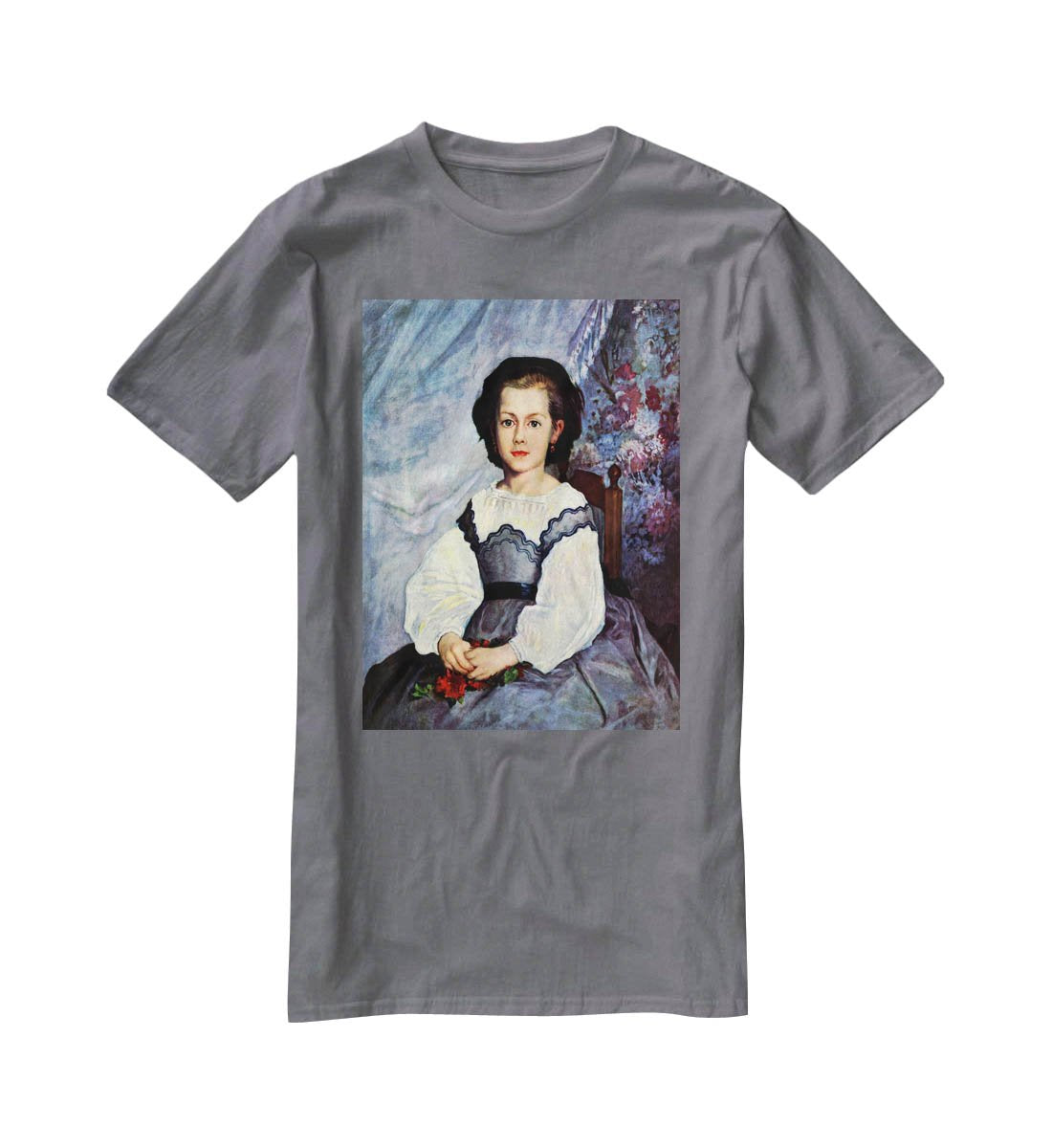 Portrait of Mademoiselle Romaine Lancaux by Renoir T-Shirt - Canvas Art Rocks - 3