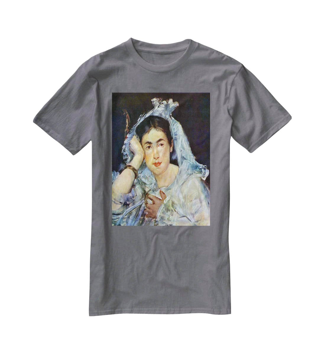 Portrait of Marguerite de Conflans by Manet T-Shirt - Canvas Art Rocks - 3