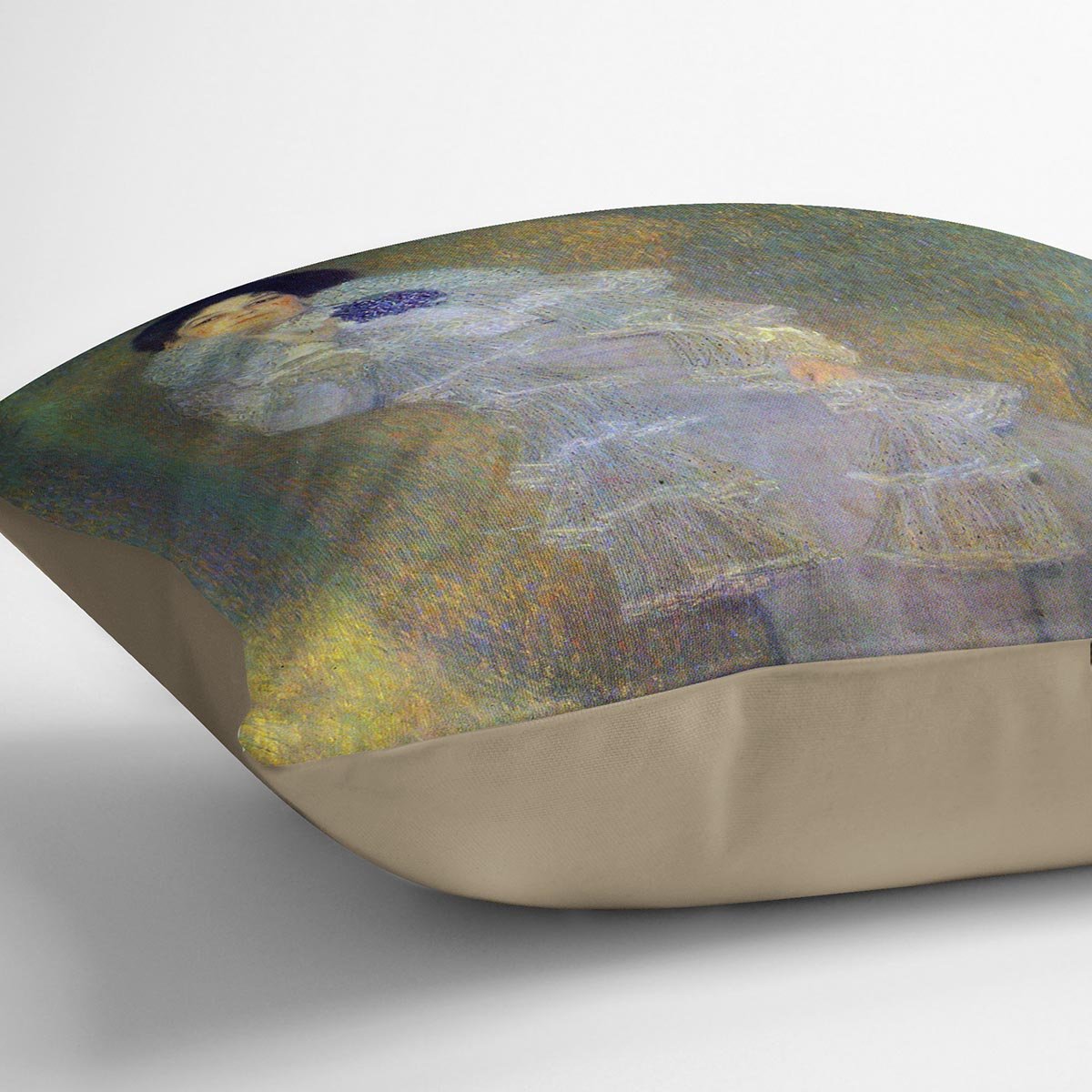 Portrait of Marie Henneberg portrait in purple by Klimt Throw Pillow