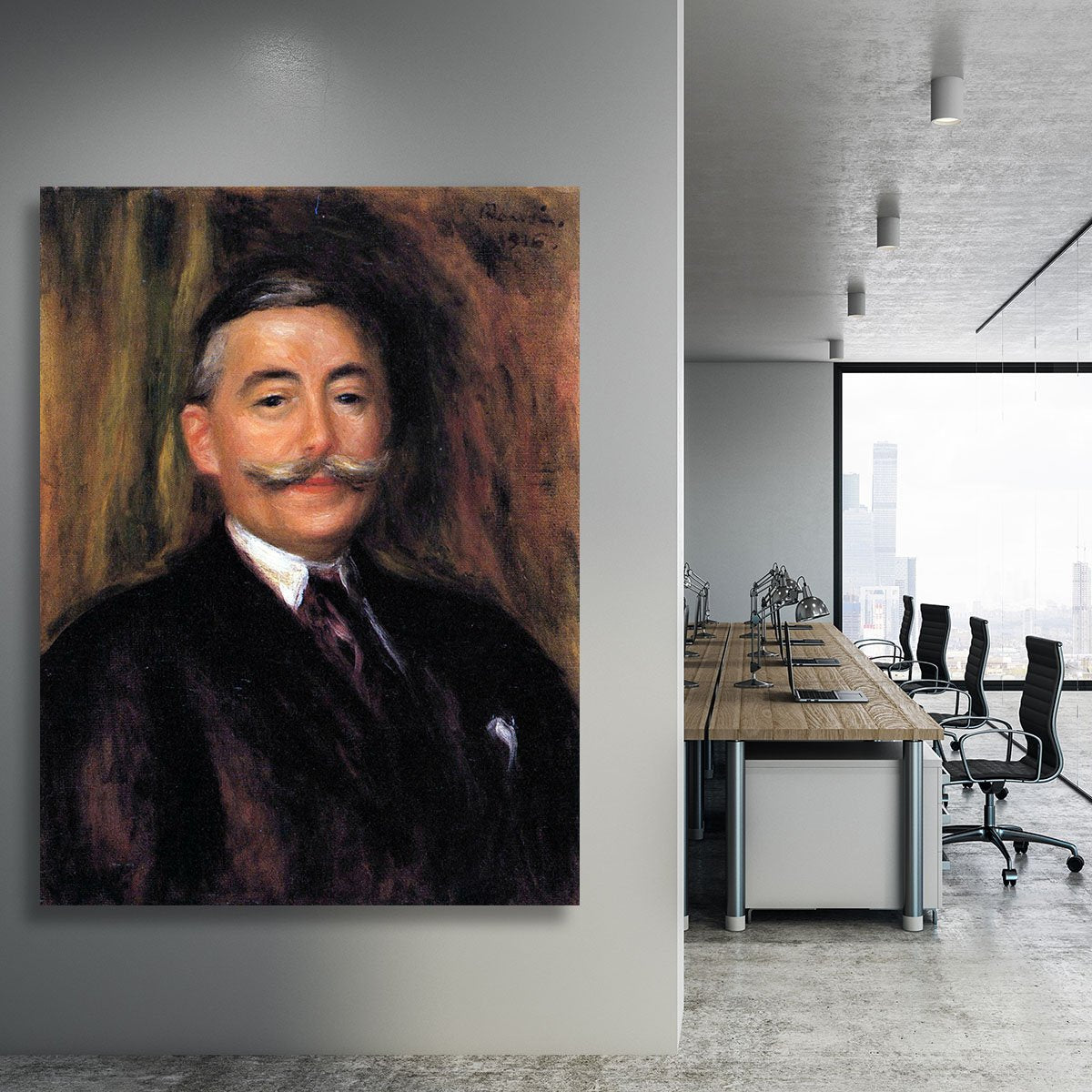 Portrait of Maurice Gangnat by Renoir Canvas Print or Poster