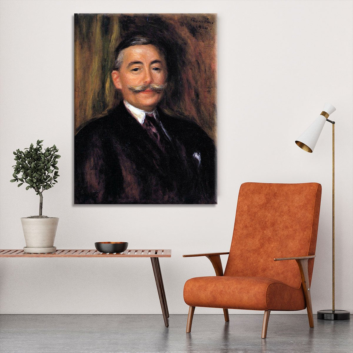 Portrait of Maurice Gangnat by Renoir Canvas Print or Poster