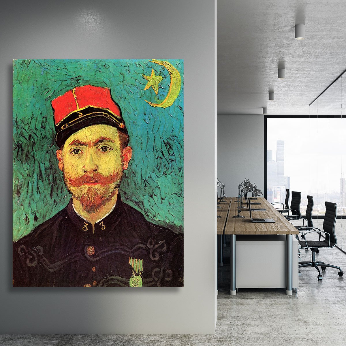 Portrait of Milliet Second Lieutenant of the Zouaves by Van Gogh Canvas Print or Poster