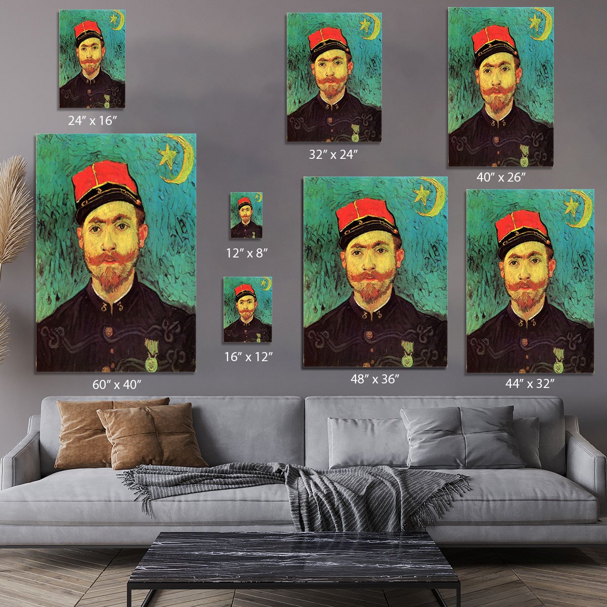 Portrait of Milliet Second Lieutenant of the Zouaves by Van Gogh Canvas Print or Poster