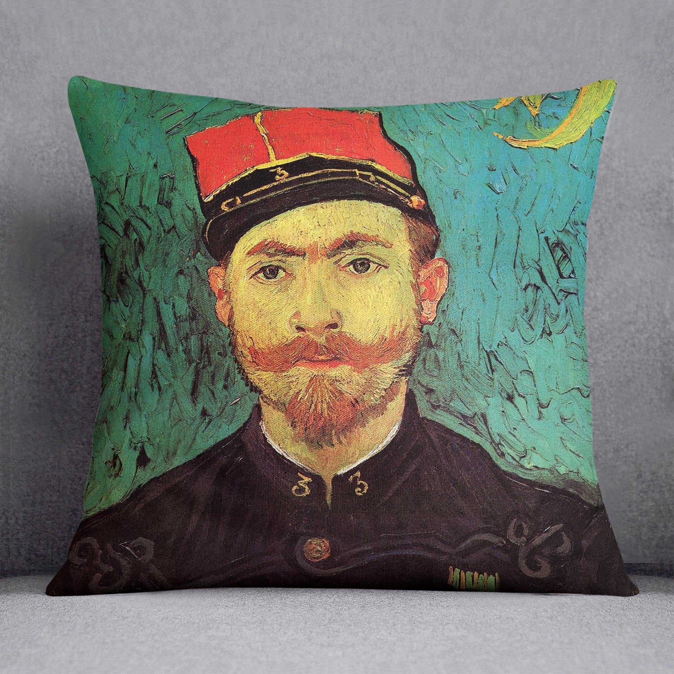 Portrait of Milliet Second Lieutenant of the Zouaves by Van Gogh Throw Pillow