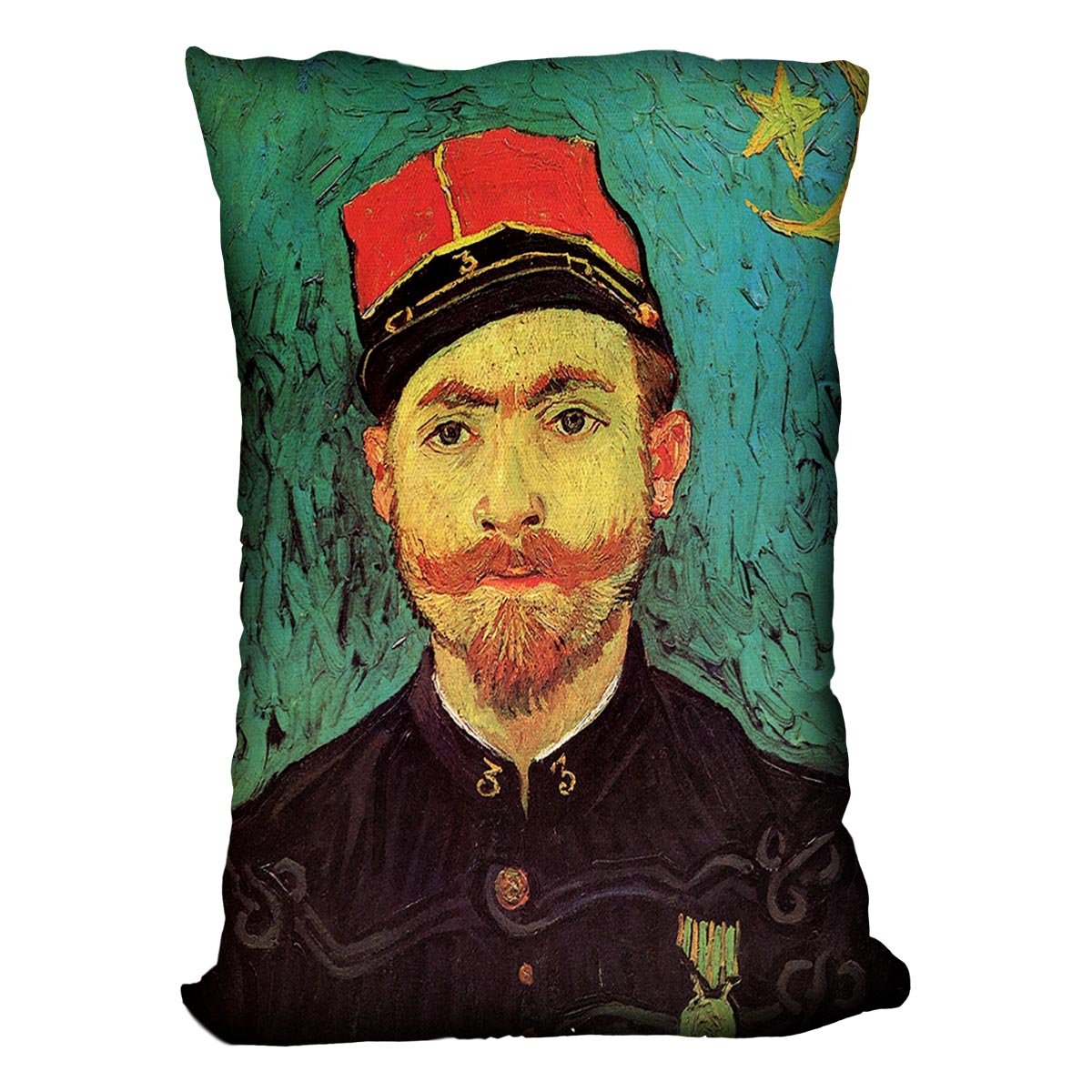 Portrait of Milliet Second Lieutenant of the Zouaves by Van Gogh Throw Pillow