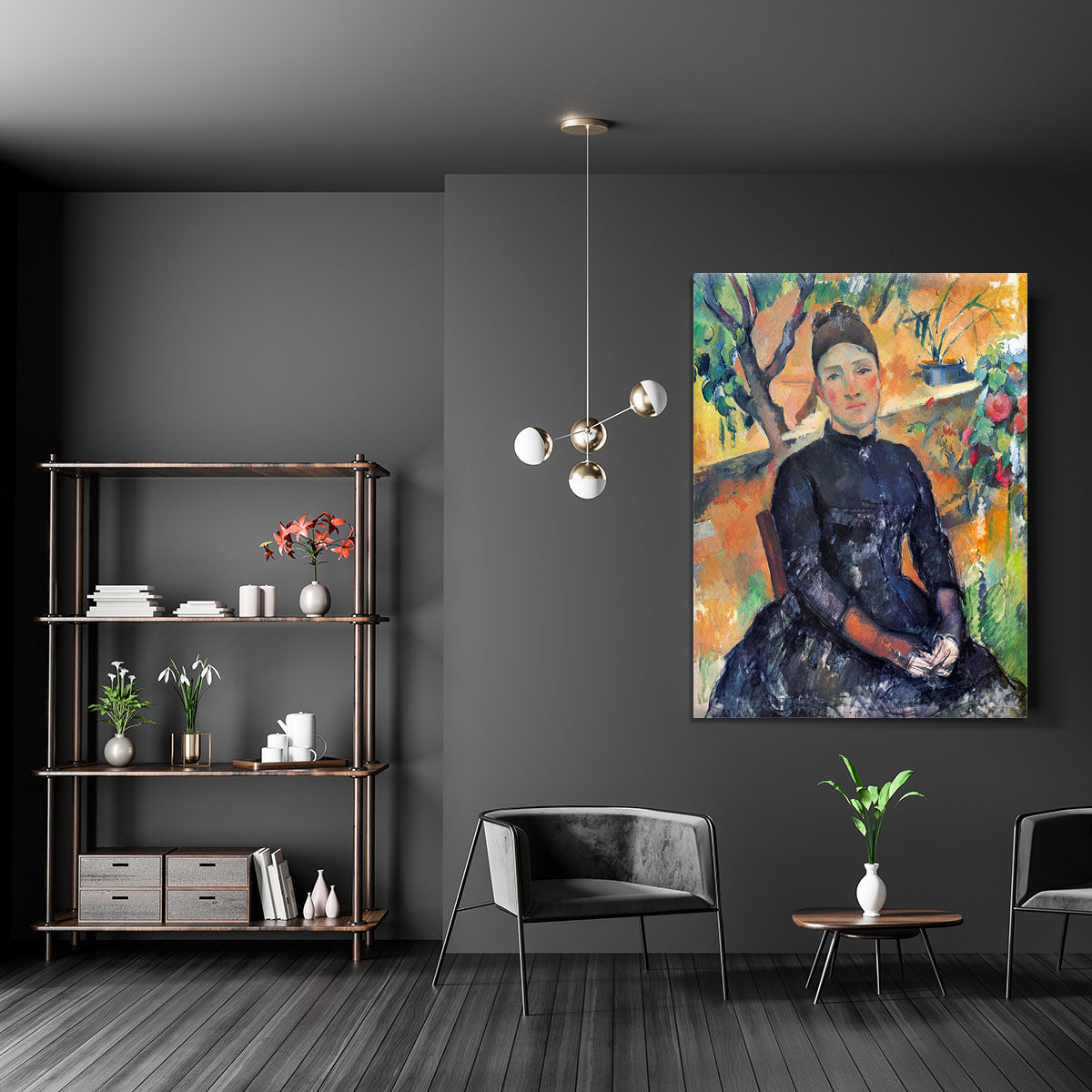 Portrait of Mme CÇzanne in the greenhouse by Cezanne Canvas Print or Poster - Canvas Art Rocks - 5