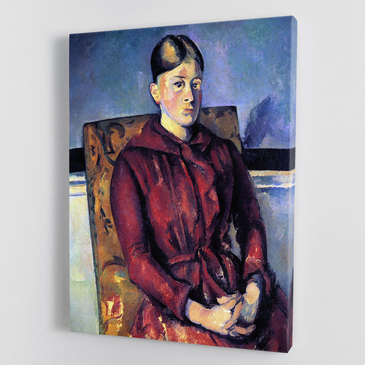 Portrait of Mme CÇzanne in the yellow armchair by Cezanne Canvas Print or Poster - Canvas Art Rocks - 1