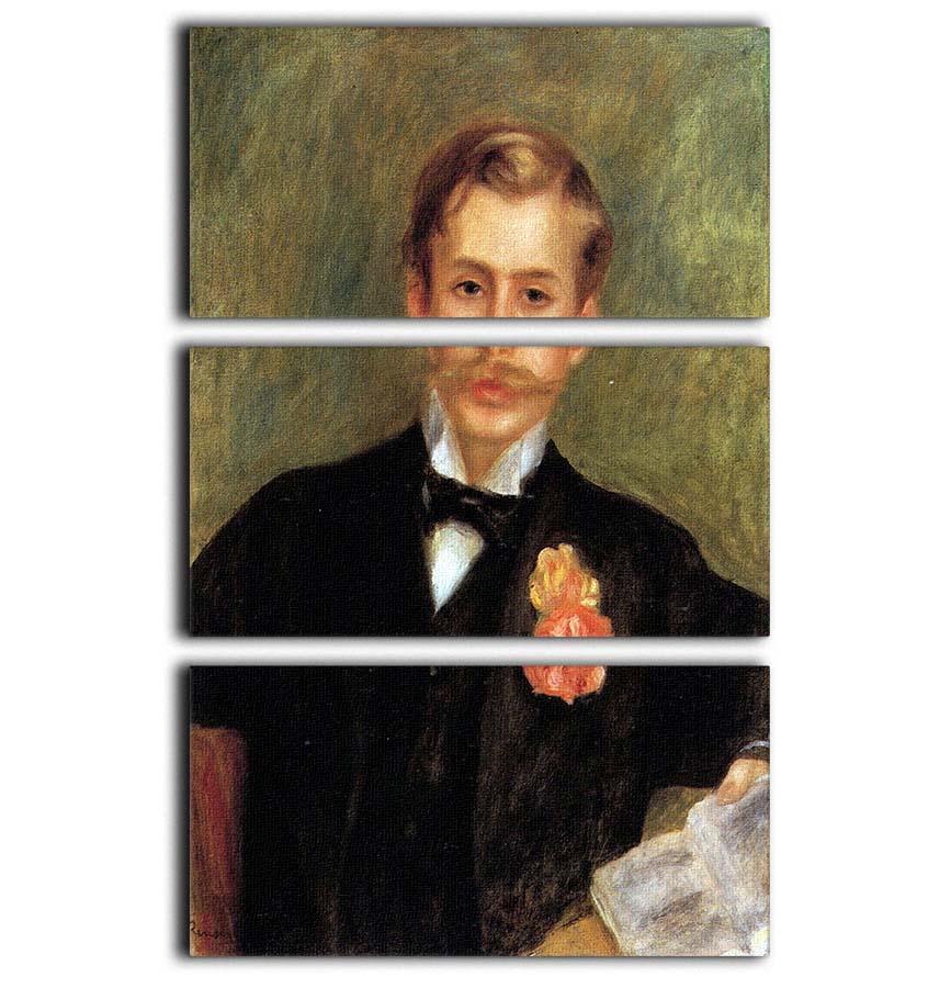 Portrait of Monsier Germaine by Renoir 3 Split Panel Canvas Print - Canvas Art Rocks - 1