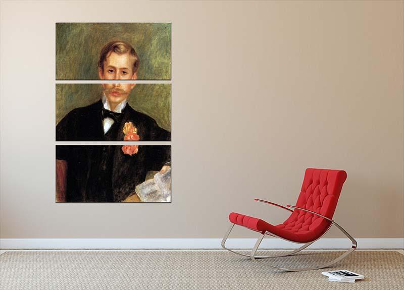 Portrait of Monsier Germaine by Renoir 3 Split Panel Canvas Print - Canvas Art Rocks - 2