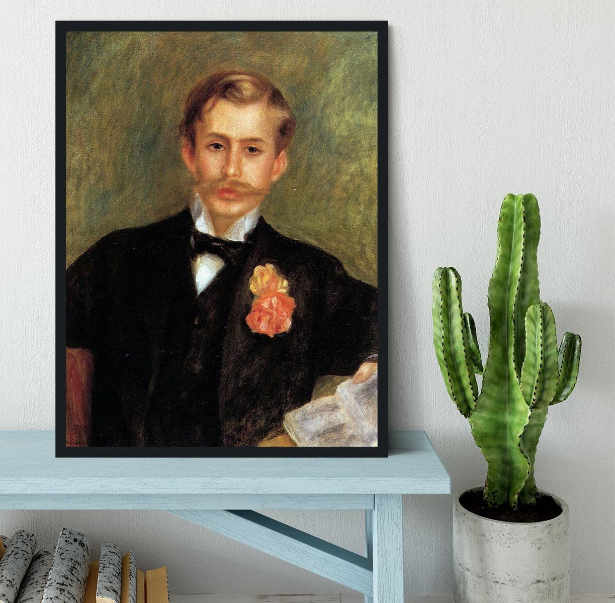 Portrait of Monsier Germaine by Renoir Framed Print - Canvas Art Rocks - 2