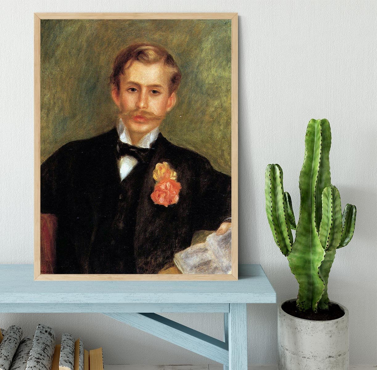Portrait of Monsier Germaine by Renoir Framed Print - Canvas Art Rocks - 4