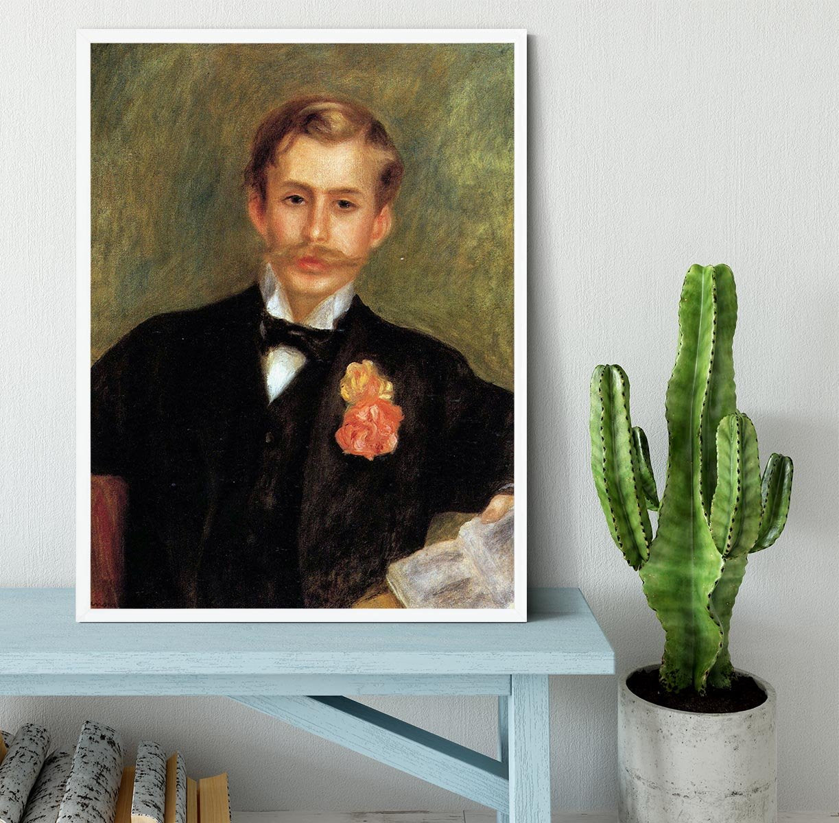 Portrait of Monsier Germaine by Renoir Framed Print - Canvas Art Rocks -6
