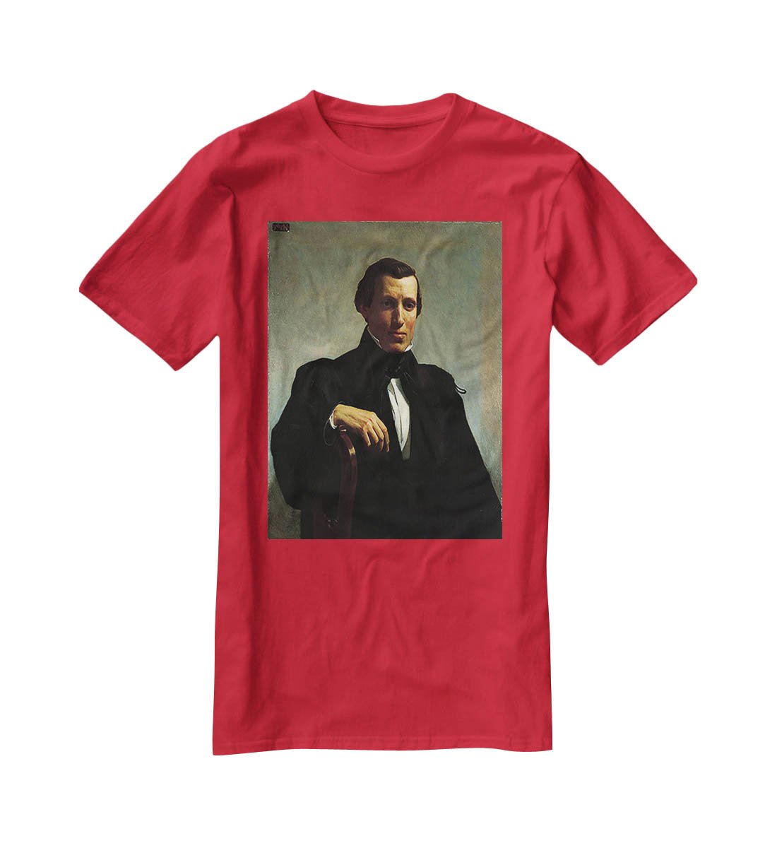 Portrait of Monsieur M By Bouguereau T-Shirt - Canvas Art Rocks - 4