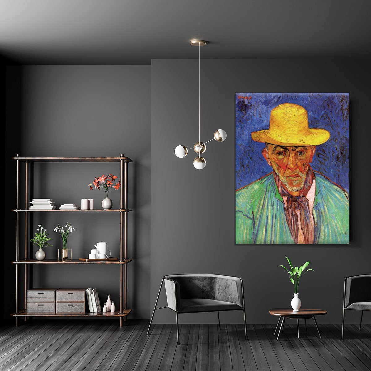 Portrait of Patience Escalier Shepherd in Provence by Van Gogh Canvas Print or Poster