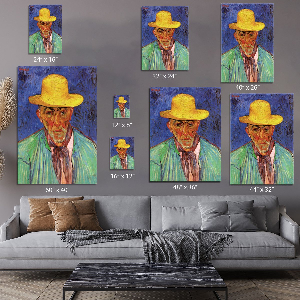 Portrait of Patience Escalier Shepherd in Provence by Van Gogh Canvas Print or Poster