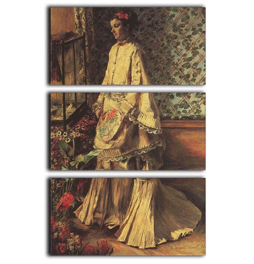 Portrait of Rapha by Renoir 3 Split Panel Canvas Print - Canvas Art Rocks - 1