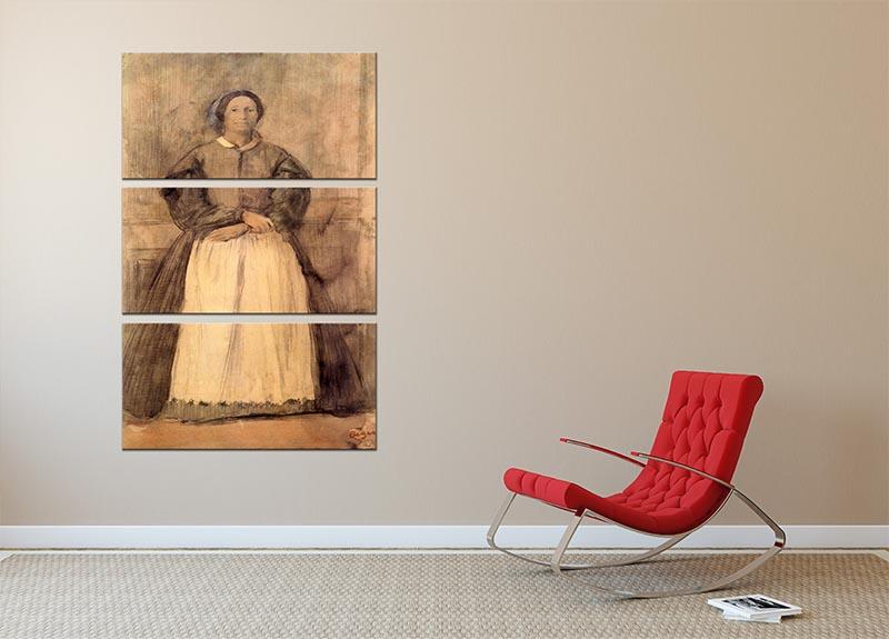 Portrait of Rosa Adelaida Morbilli by Degas 3 Split Panel Canvas Print - Canvas Art Rocks - 2