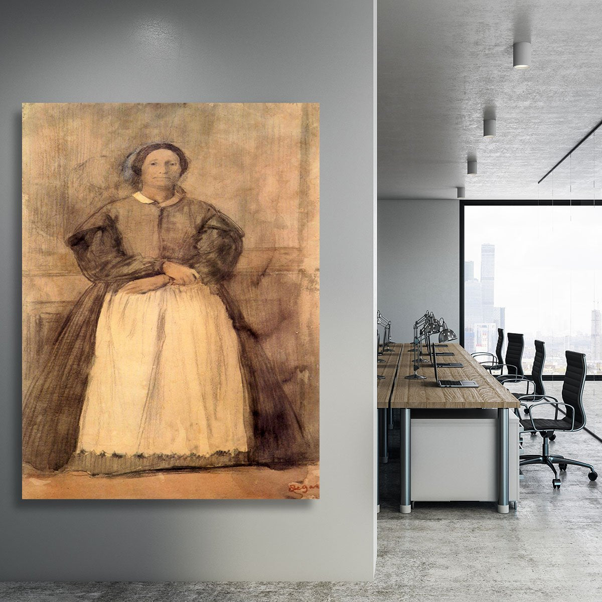 Portrait of Rosa Adelaida Morbilli by Degas Canvas Print or Poster