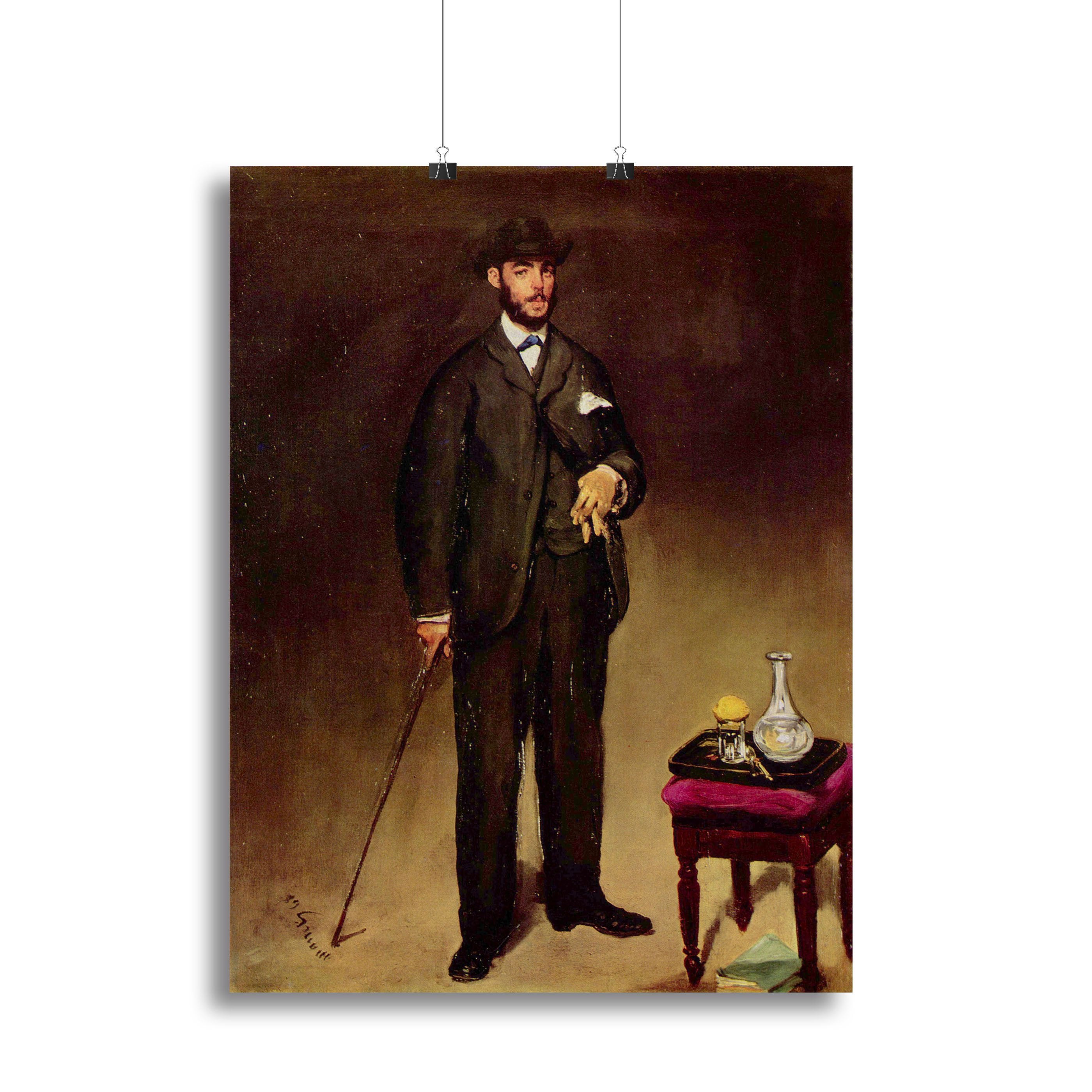 Portrait of ThCodore Duret by Manet Canvas Print or Poster