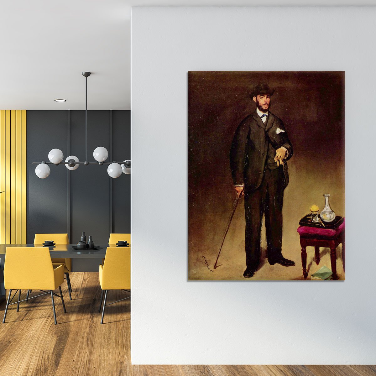 Portrait of ThCodore Duret by Manet Canvas Print or Poster