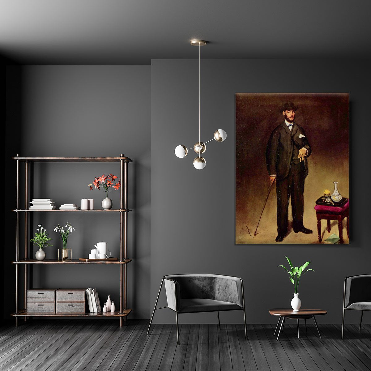 Portrait of ThCodore Duret by Manet Canvas Print or Poster