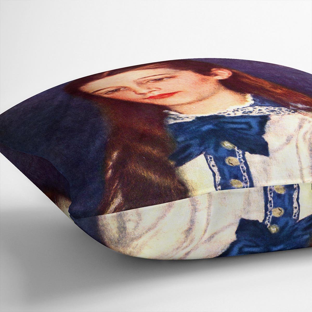 Portrait of Therese Berard by Renoir Throw Pillow