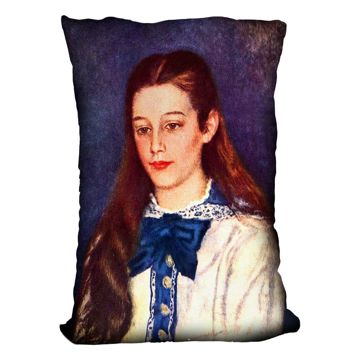 Portrait of Therese Berard by Renoir Throw Pillow