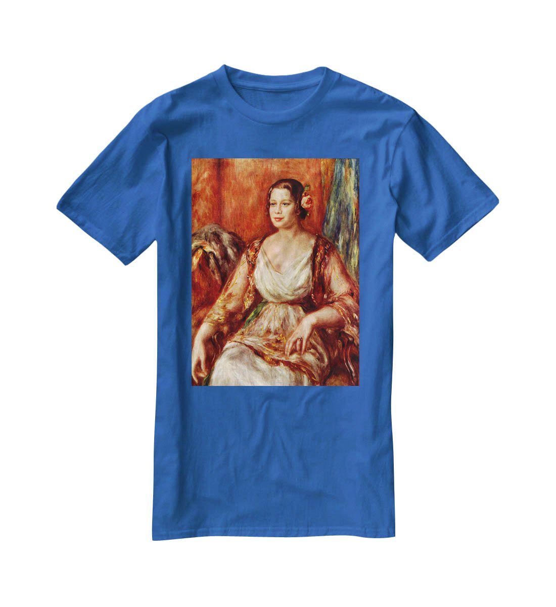 Portrait of Tilla Durieux by Renoir T-Shirt - Canvas Art Rocks - 2