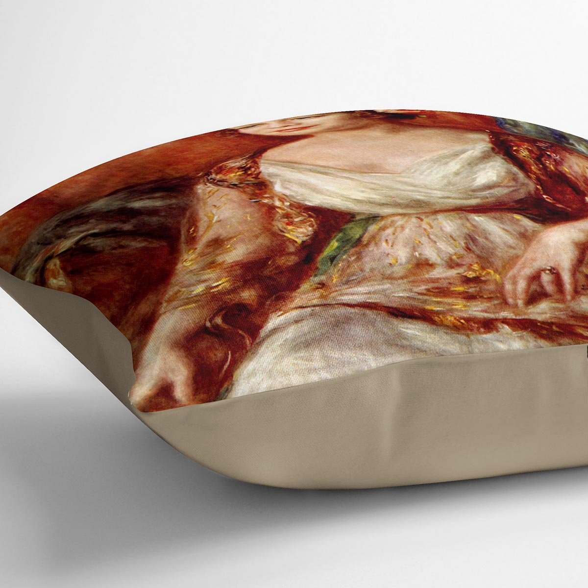 Portrait of Tilla Durieux by Renoir Throw Pillow