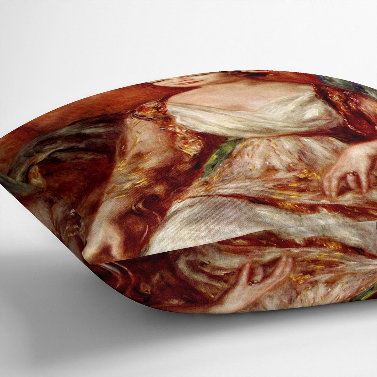 Portrait of Tilla Durieux by Renoir Throw Pillow