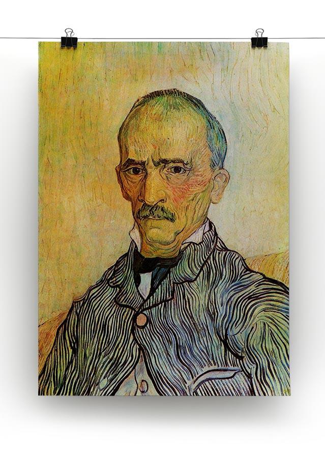 Portrait of Trabuc an Attendant at Saint-Paul Hospital by Van Gogh Canvas Print & Poster - Canvas Art Rocks - 2