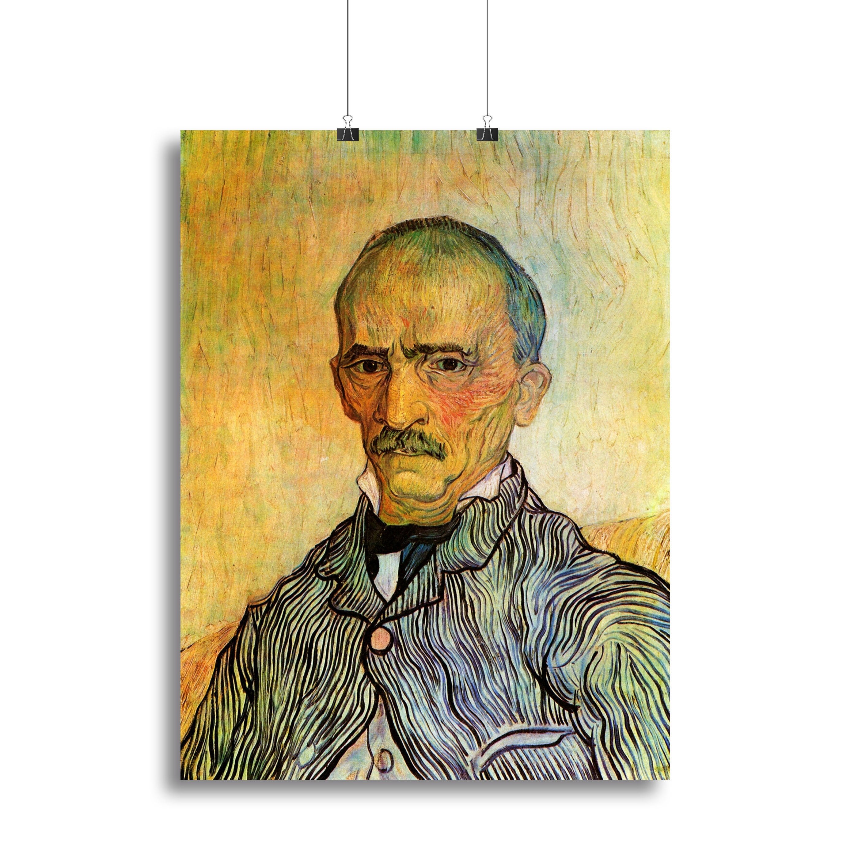 Portrait of Trabuc an Attendant at Saint-Paul Hospital by Van Gogh Canvas Print or Poster