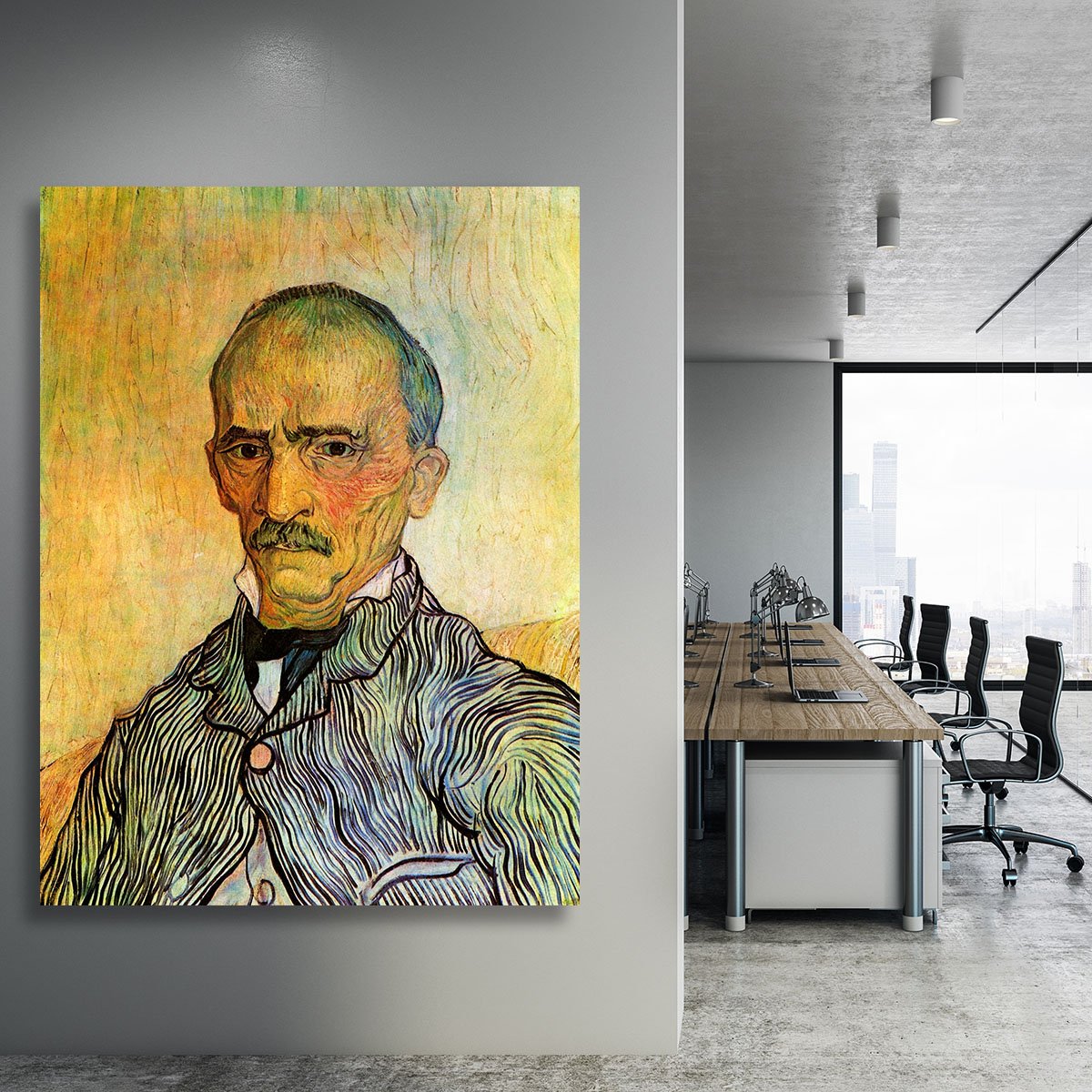 Portrait of Trabuc an Attendant at Saint-Paul Hospital by Van Gogh Canvas Print or Poster