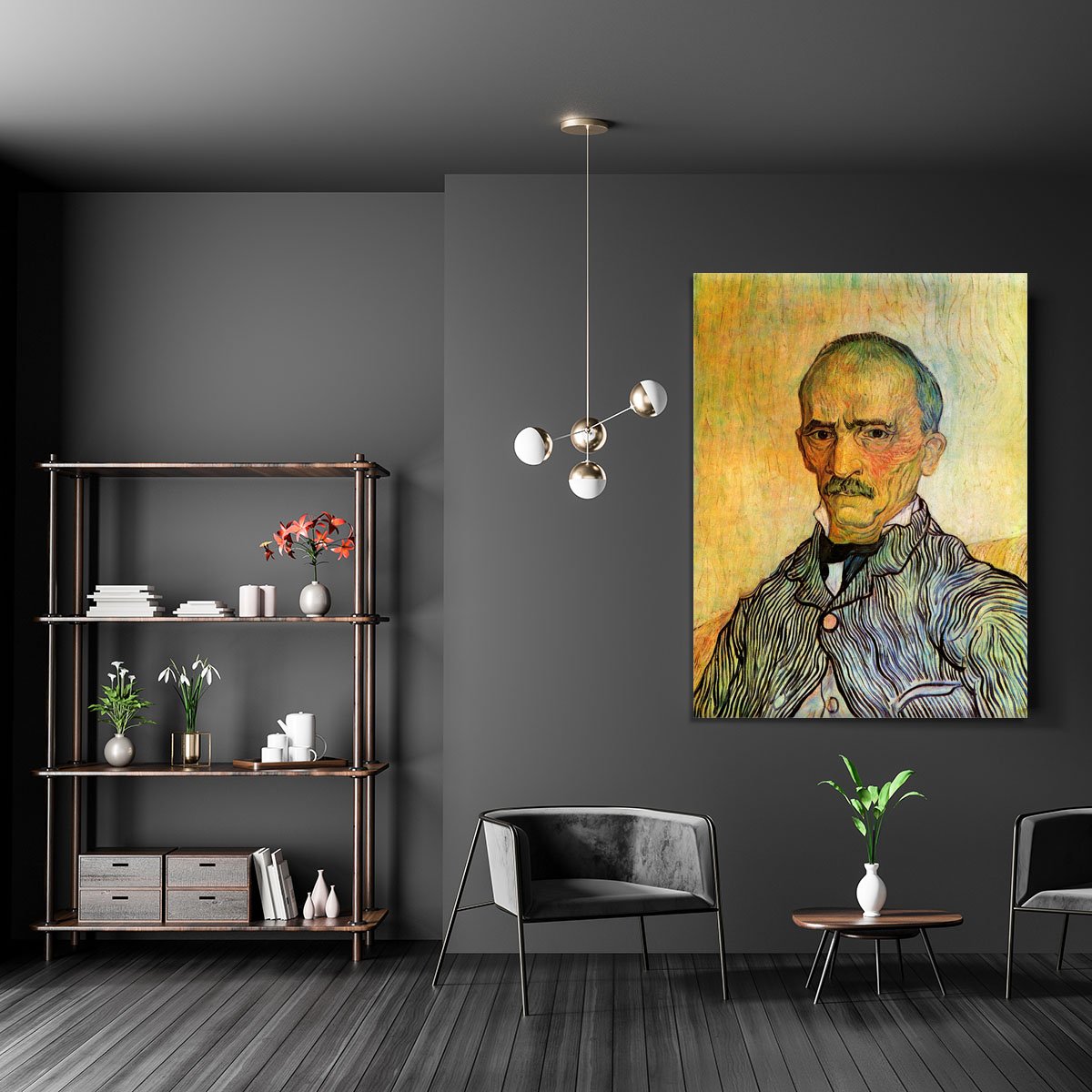 Portrait of Trabuc an Attendant at Saint-Paul Hospital by Van Gogh Canvas Print or Poster
